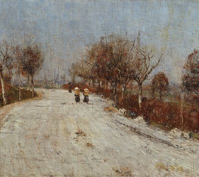 Straße nach Gelmeroda von Christian Rohlfs als Kunstdruck auf Leinwand