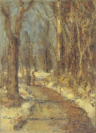 Winterlandschaft von Christian Rohlfs als Kunstdruck auf Leinwand