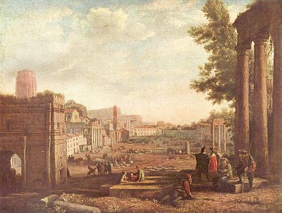 Campo Vaccino von Claude Lorrain als Kunstdruck auf Leinwand