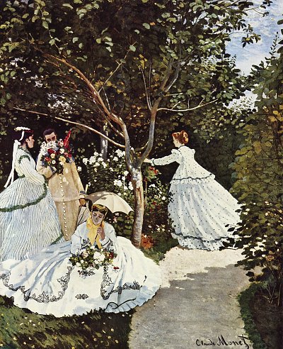 Frauen im Garten von Claude Monet als Kunstdruck auf Leinwand