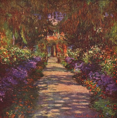 Gartenweg von Claude Monet als Kunstdruck auf Leinwand