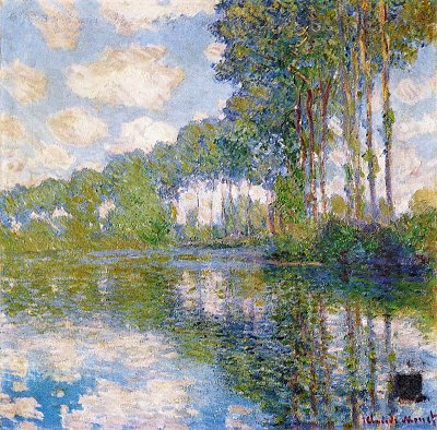 Pappeln an der Epte von Claude Monet als Kunstdruck auf Leinwand