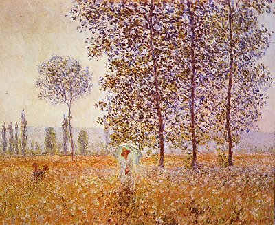 Pappeln im Sonnenlicht von Claude Monet als Kunstdruck auf Leinwand