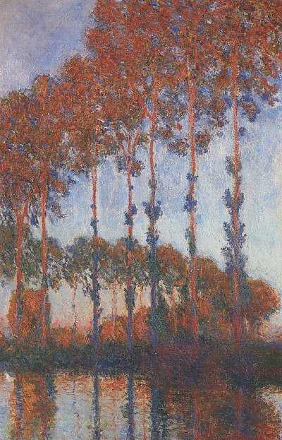 Pappelreihe von Claude Monet als Kunstdruck auf Leinwand