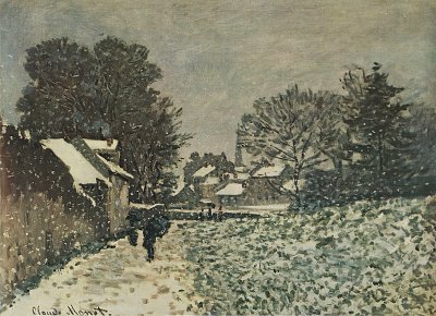 Schnee in Argenteuil von Claude Monet als Kunstdruck auf Leinwand