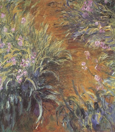 Schwertlilien von Claude Monet als Kunstdruck auf Leinwand
