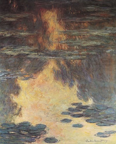 Seerosen Wasserlandschaft 2 von Claude Monet als Kunstdruck auf Leinwand
