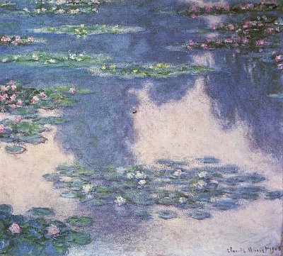 Seerosen Wasserlandschaft 4 von Claude Monet als Kunstdruck auf Leinwand