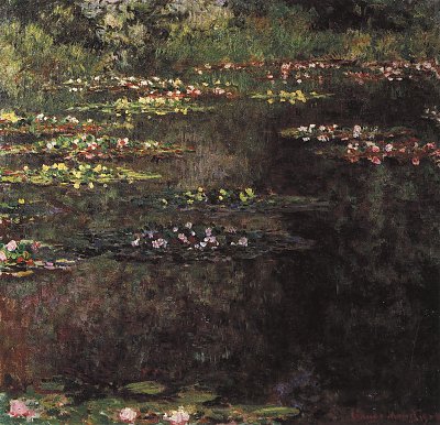 Seerosen Wasserlandschaft 5 von Claude Monet als Kunstdruck auf Leinwand