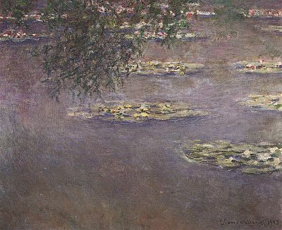 Seerosen Wasserlandschaft von Claude Monet als Kunstdruck auf Leinwand