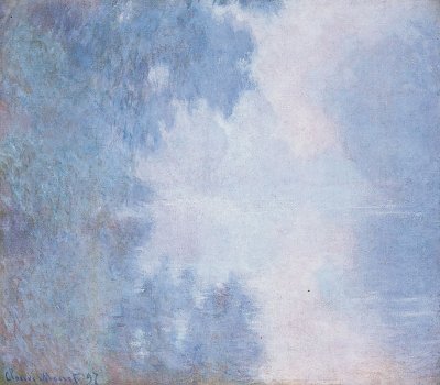 Seine am Morgen von Claude Monet als Kunstdruck auf Leinwand