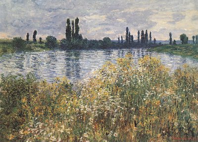 Seineuver bei Vetheuil von Claude Monet als Kunstdruck auf Leinwand