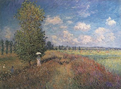 Sommer Mohnblumenfeld von Claude Monet als Kunstdruck auf Leinwand