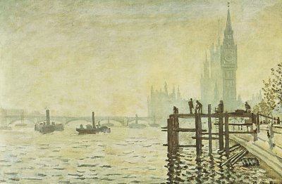 Westminsterbruecke in London von Claude Monet als Kunstdruck auf Leinwand