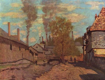 der Bach von Robec von Claude Monet als Kunstdruck auf Leinwand