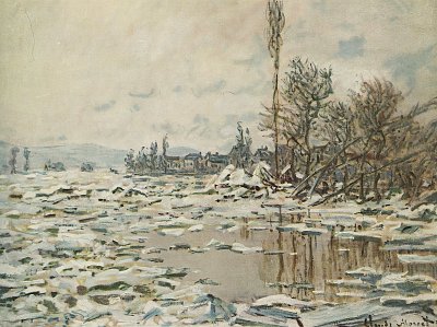 der Eisstoss von Claude Monet als Kunstdruck auf Leinwand