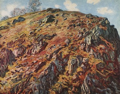 der Felsblock von Claude Monet als Kunstdruck auf Leinwand