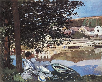 der Fluss von Claude Monet als Kunstdruck auf Leinwand