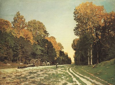 die Strasse von Chailly nach Fontainebleau von Claude Monet als Kunstdruck auf Leinwand