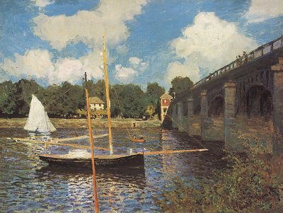 die Strassenbruecke Argenteuil von Claude Monet als Kunstdruck auf Leinwand