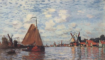 die Zaan bei Zaandam von Claude Monet als Kunstdruck auf Leinwand