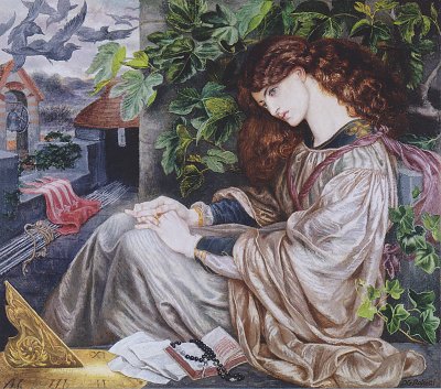 La Pia de Tolomei von Dante Gabriel Rossetti als Kunstdruck auf Leinwand