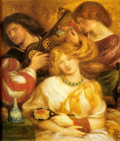 Morning Music von Dante Gabriel Rossetti als Kunstdruck auf Leinwand
