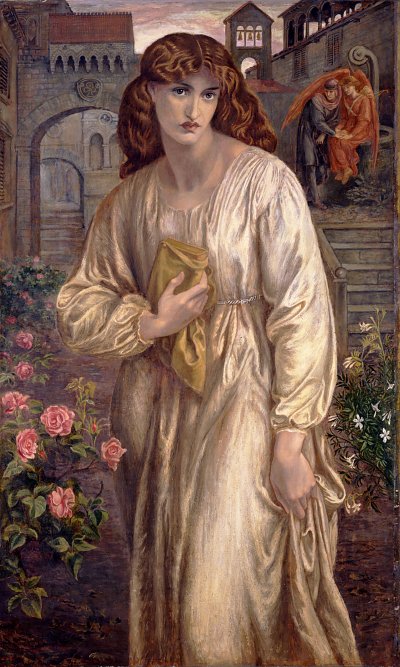 Salutation of Beatrice von Dante Gabriel Rossetti als Kunstdruck auf Leinwand