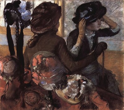 Bei der Modistin von Edgar Degas als Kunstdruck auf Leinwand