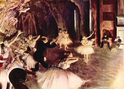 Buehnenprobe von Edgar Degas als Kunstdruck auf Leinwand