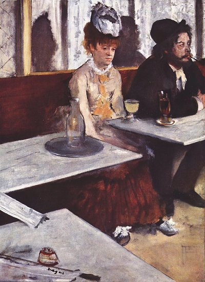 Der Absinth von Edgar Degas als Kunstdruck auf Leinwand