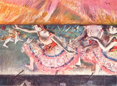 Der Vorhang faellt von Edgar Degas als Kunstdruck auf Leinwand