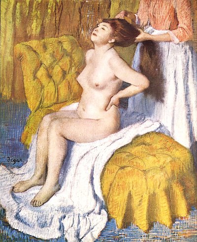 Die Koerperpflege von Edgar Degas als Kunstdruck auf Leinwand