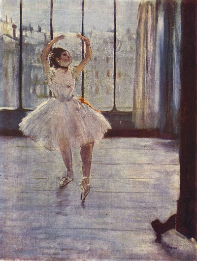 Die Taenzerin beim Fotografen von Edgar Degas als Kunstdruck auf Leinwand