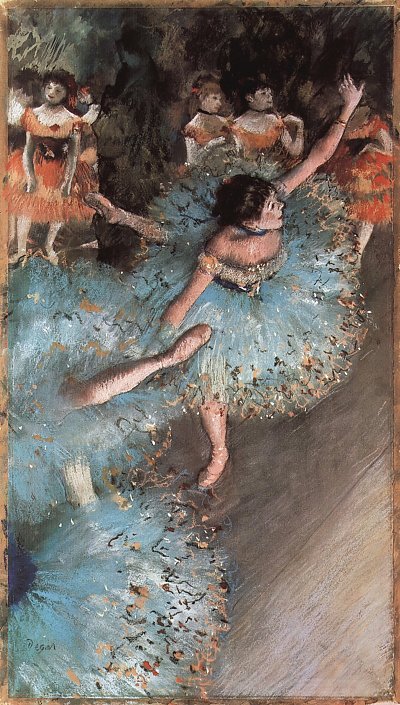 Die gruenen Taenzerinnen von Edgar Degas als Kunstdruck auf Leinwand