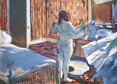 Frau bei der Toilette 3 von Edgar Degas als Kunstdruck auf Leinwand