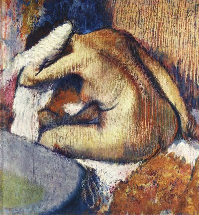 Frau beim Frottieren von Edgar Degas als Kunstdruck auf Leinwand