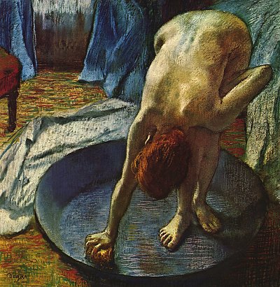 Frau in der Badewanne von Edgar Degas als Kunstdruck auf Leinwand