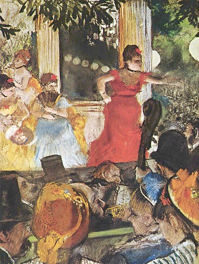 Im Konzertcafe Les Ambassadeurs von Edgar Degas als Kunstdruck auf Leinwand