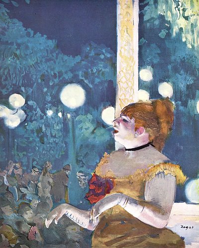 Im Konzertkcafe Das Lied des Hundes von Edgar Degas als Kunstdruck auf Leinwand