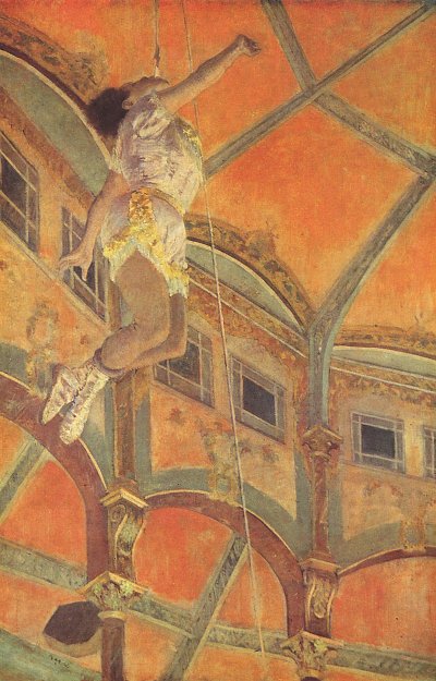 Miss Lala im Zirkus Fernando 1 von Edgar Degas als Kunstdruck auf Leinwand