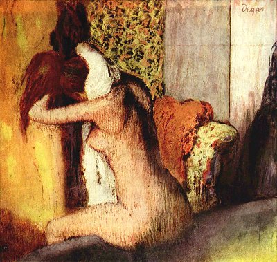 Nach dem Bade 2 von Edgar Degas als Kunstdruck auf Leinwand