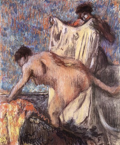 Nach dem Bade 3 von Edgar Degas als Kunstdruck auf Leinwand