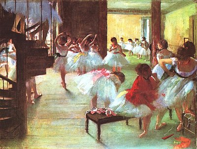 Nach dem Bade Ballettschule von Edgar Degas als Kunstdruck auf Leinwand