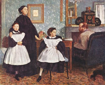 Portrait der Familie Bellelli von Edgar Degas als Kunstdruck auf Leinwand