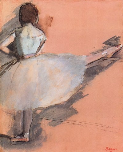 Taenzerin an der Stange 1 von Edgar Degas als Kunstdruck auf Leinwand