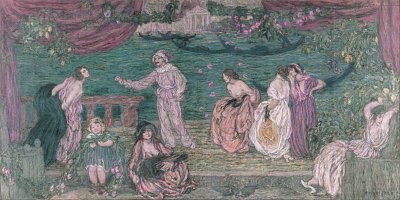 Festival of Venice von Edmond Aman Jean als Kunstdruck auf Leinwand