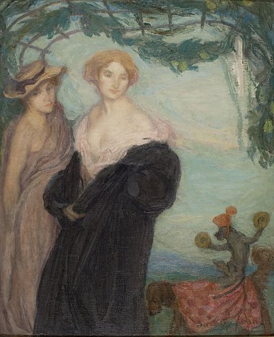 The Two Friends von Edmond Aman Jean als Kunstdruck auf Leinwand