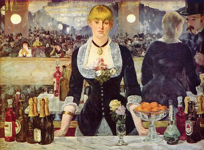 Bar in den Folies Bergere von Edouard Manet als Kunstdruck auf Leinwand
