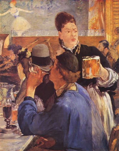 Bierkellnerin von Edouard Manet als Kunstdruck auf Leinwand